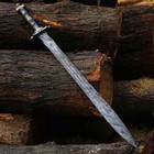 Handmade Damascus Steel Full Tang Viking Sword medieval Sword Battle Ready Sharp