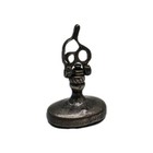 Antique Persian Islamic Silver Carnelian Intaglio Wax Seal Matrix Desk Stamp Fob