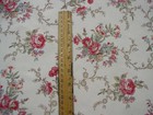Cotton Fabric Home Decor  Antique French Red Roses Basket Tina Floral Bty