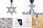 Swarovski 2000 Annual Christmas Ornament Crystal Snowflake Star Retired W  Box