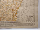 1937 Antique Arkansas Authentic Old Atlas Map - Rand Mcnally World Atlas