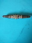 Antique Victorian Carved Wood Sewing Needle Case      