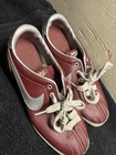 80 s Nike Bowling Shoes Women s Sz 9 830608sn Leather Maroon Silver Burgundy