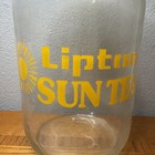 Vintage Lipton Sun Tea Jug Glass 1 Gallon Jar 70s 80s Retro Summer Yellow Lid
