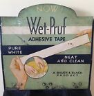 Early 1900s    wet-pruf    Adhesive Tape Tin Lithographed Display Case  Pre-band-aid