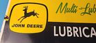 Vintage John Deere Porcelain Sign - Farm Tractor Gas Pump Multi Luber Sign