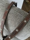 Sterling Silver Conchos Tooled Leather Breast Collar Vintage