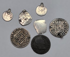 1600 s-1800 s Spanish Colonial Coins 7x Lot Pirate Age Silver Mexico Spain  k44