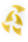 Captain Fin Tyler Warren Yellow Surfboard 5 Fin Set Fiberglass Futures Fins New