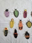 Wooden Ornaments - Rainforest Bugs Insects- Hand Carved And Hand Painted