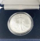 2001 Us Mint American Silver Eagle Fine  999 Bullion Coin W  Clamshell Box   Coa