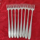 8x Sf Vintage Oneida Community Silver Grosvenor  Silverplate Seafood Forks  1921