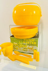 Vtg 1970s Retro Yellow Plastic Mod Orb Picnic Master Set Bucket Carry Basket