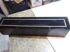 Vintage Bank Safety Deposit Boxes Black Gold Stripe -  21 5 X 4-3 4  X 4 5 