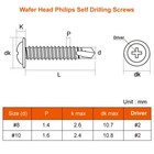  8 X 5 8  Truss Head Fast Self Drilling Sheet Metal Screws 1 2  To 2  Length    