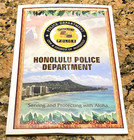 Honolulu Police Hawaii Shoulder Patch On A Department History Card Hi Pd Patches