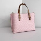 Cer24 Coach Mollie Tote Bag 25 In Signature Canvas With Charms Powder Pink Nwt