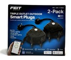 Feit Electric Triple Outlet Outdoor Smart Plugs Alex   Google Compitable 2-pack