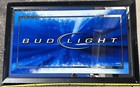 Huge Bud Light Beer Mirror Bar Sign   48x30  Mancave  Free Shipping  Breweriana