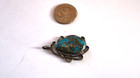 Vintage Native American Navajo   Sterling Silver Turquoise Pendant Marked Sr