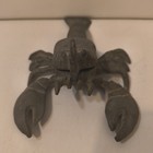Vintage Brass Metal Crawfish Lobster 5 7 8  In Length Trinket Box Hinged Ashtray