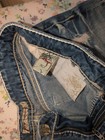 Bke Women s Distressed Blue Denim Cut-off Shorts Size 30 5-pocket Zip
