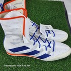Adidas Box Hog 4 Boxing Boots Shoes Men s Size 13 White Royal Blue Sparring New