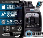 Pulsar Pgd40isco Ultra Light Quiet 4000w Portable Gas Inverter Generator