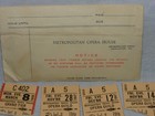 Antique Metropolitan Opera House Used Tickets With Envelope  - 100  Original