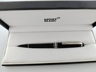 New Montblanc Meisterstuck 163 Rollerball Black Silver Trim Pen With Refill Us