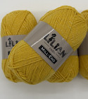 2-skeins Wool Sock Light Mustard  yellow  Yarn  2x100g 400m Shine Like A Star