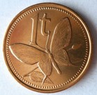 1987 Papua New Guinea Toea - Au unc Red - Exotic Coin - Free Ship - Bin  lc 58