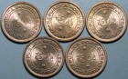 1952 Macau 10 Avos Red Unc Five China Portugal Colony Coins  25030303r 