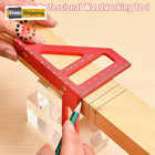 3d Multi-angle Measuring Ruler  High Precision 45 90 Degree Aluminum Red