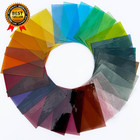 24 Sheets Transparent Stained Glass Variety Pack Soft Rainbow Mix 6 X 4 Inch
