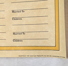 Vtg Family Tree Genealogy Wall Chart Paper Poster 18x24 Blank For 6 Generations