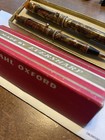 Wahl Oxford Celluloid Brown Pearl Marble Fountain Pen 14k Pencil Nib Vtg 30s
