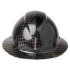 Alacati Carbon Fiber Full Brim Hard Hat Safety Helmet Goggle 6-point Adjustable