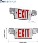 Emergency Exit Signs With Lights  Hardwired  Battery Backup - 2-pack