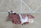 Vintage Schleich 13211 Cm Laying Cow Retired Custom Short Horn Farm Cattle Toy