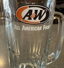 Large Vintage Heavy Glass A w Root Beer 7    Mug All American Food W  Dimples