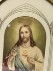 1920 s Art Deco Sacred Heart Of Jesus Framed Print 13 5   x17 5   