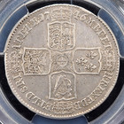 Silver 1746 Lima Great Britain 1 2 Half Crown   Pcgs Xf40