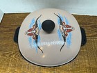 Vintage Monterrey Western Ware Enamel Cook 1qt Pot  lid Longhorn Steer Sauce Pan