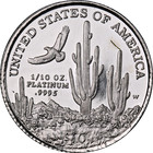 2001-w Platinum American Eagle  10 Proof Bullion Coin - Ogp Coa - Stock