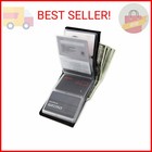 Rfid Blocking Wallet - 6 Pages Leather Business Credit Card Holder Case 12 Credi