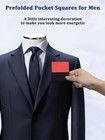 Prefolded Pocket Squares For Men Solid Color Handkerchief For Suit Wedding
