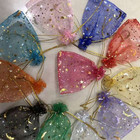 20 50 100 Moon Star Organza Gift Bags Wedding Jewelry Drawstring Xmas Pouches