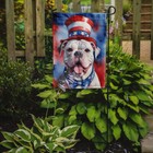 American Bulldog Patriotic Usa American Flag Garden Size Dac5637gf