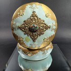 Stunning 19th C  French Dresser Box- Large  Painted  Gilded  Porcelain  Numbered
